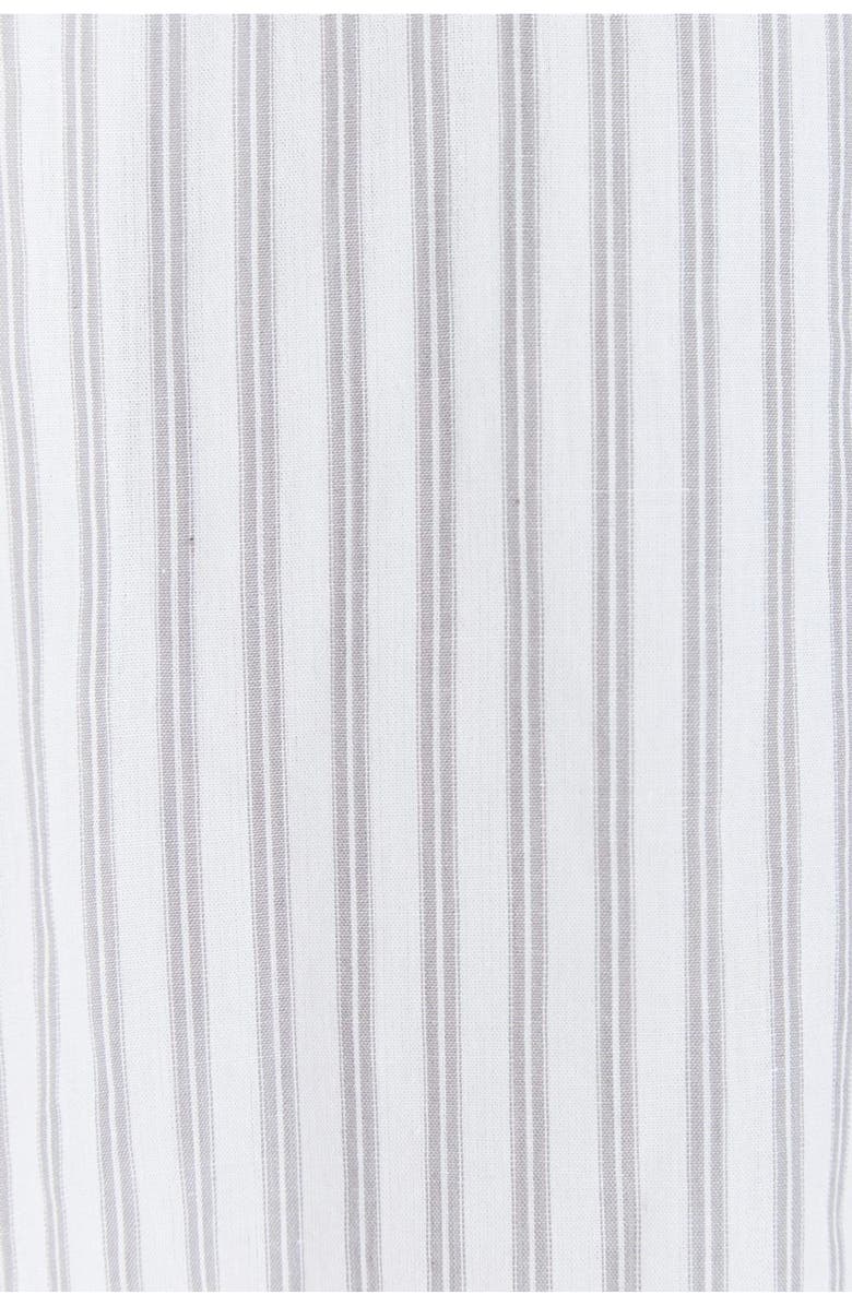 Babycottons Damon Mandarin Collar Short Sleeve Shirt for Big Kid, Alternate, color, Grey