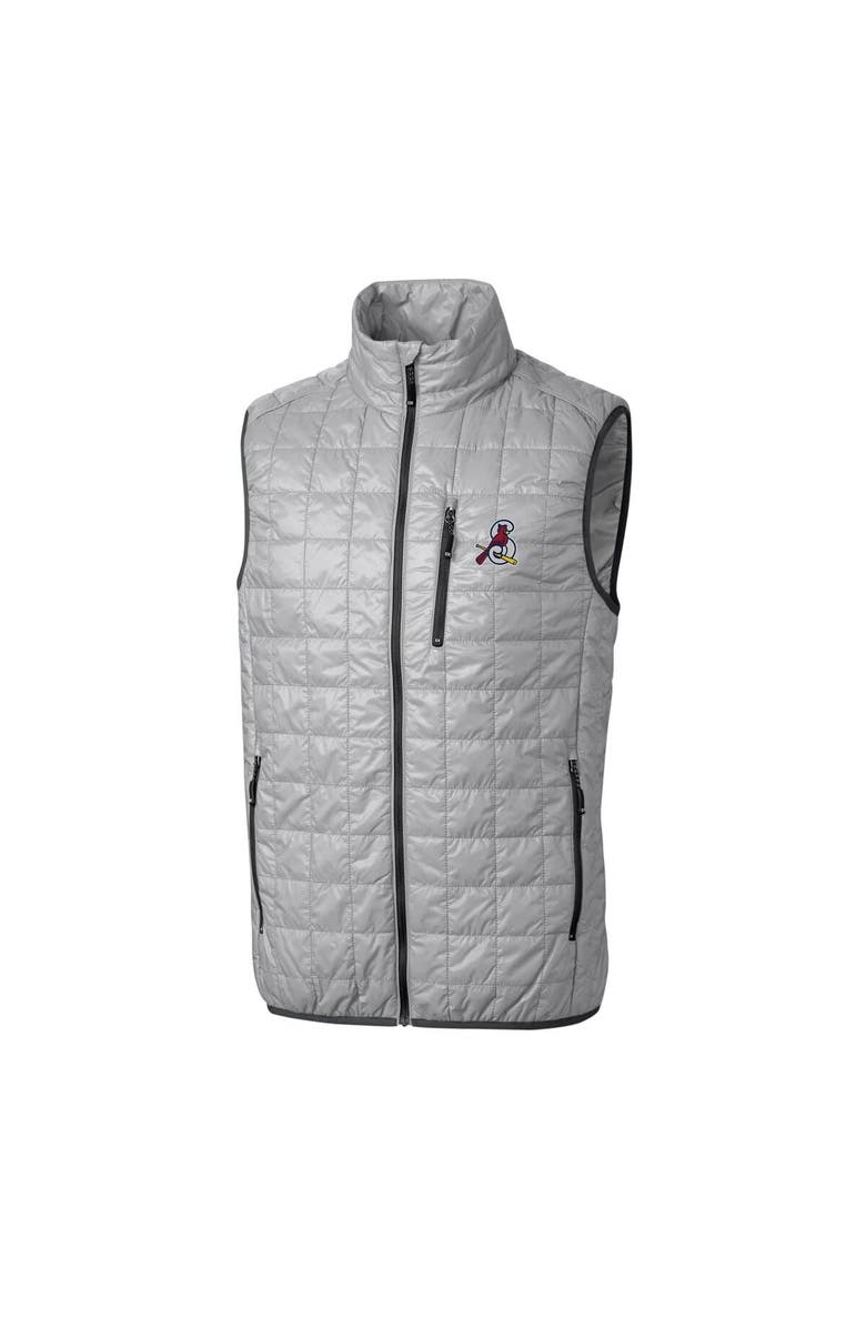 Cutter & Buck Men's Cutter & Buck  Gray Springfield Cardinals Rainier PrimaLoft Big & Tall Eco Insulated Full-Zip Puffer Vest, Alternate, color, Gray