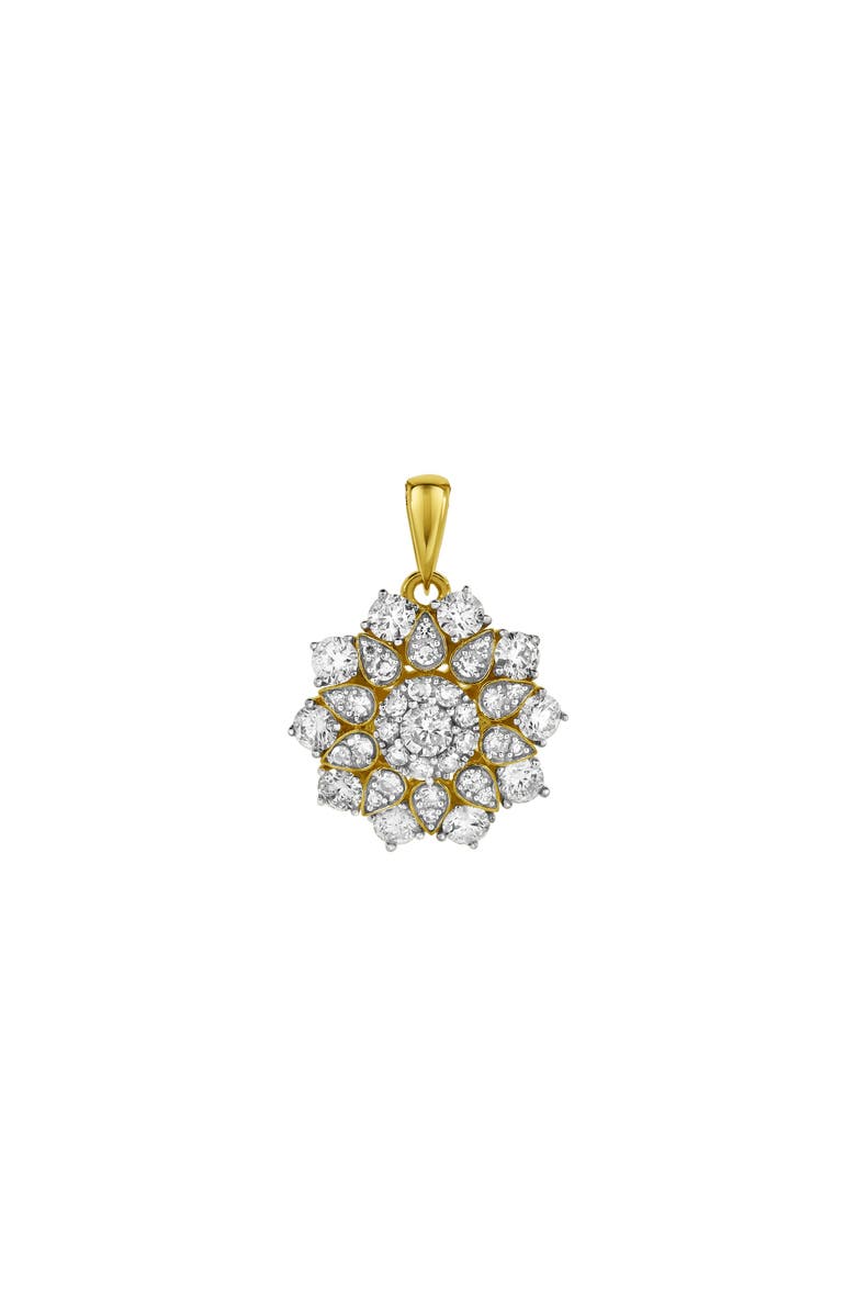 LuvMyJewelry Flower of Life Diamond Pendant in 10K Yellow Gold, Alternate, color, 10K Yellow Gold