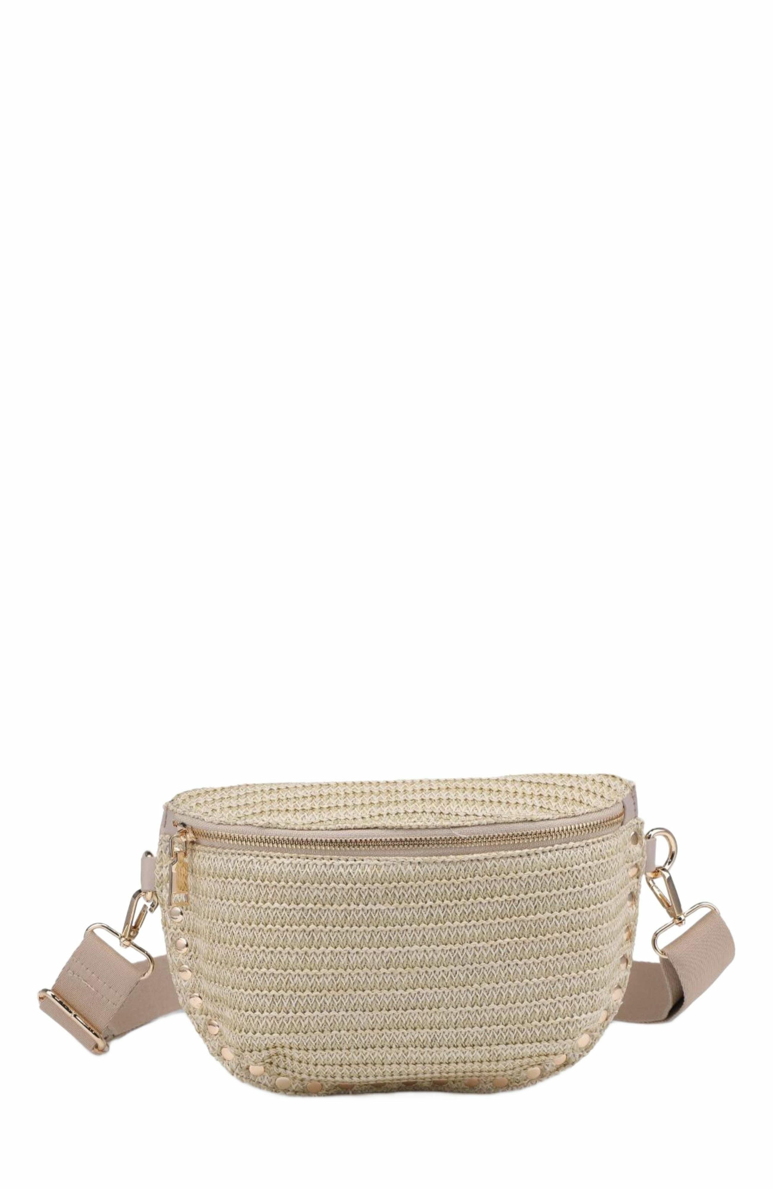 MODA LUXE Gizelle - Straw Belt Bag, Main, color, 