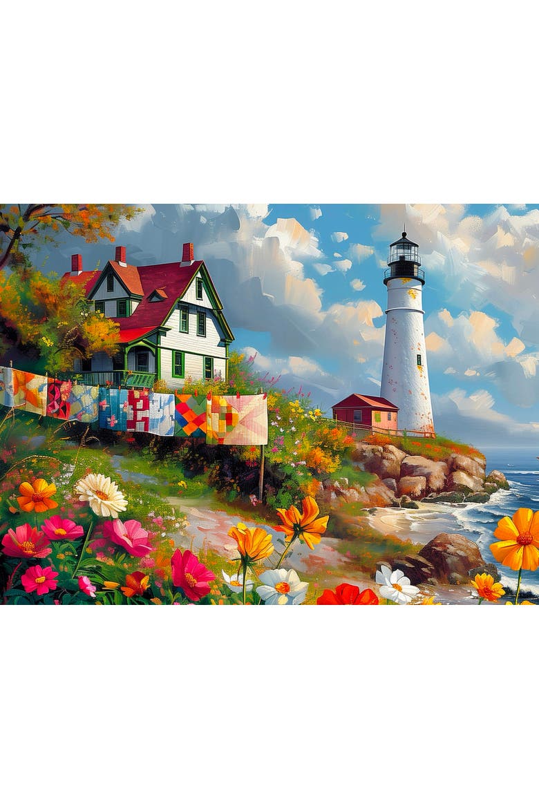 Lighthouse Quilts 1000 piece Jigsaw Puzzle for Adults, Alternate, color, Multicolor