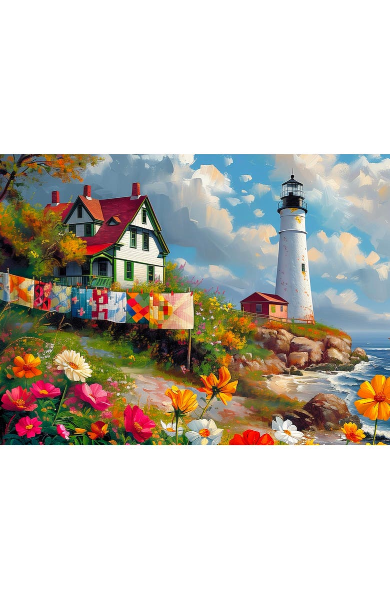 Sunsout Lighthouse Quilts 1000 piece Jigsaw Puzzle for Adults, Alternate, color, Multicolor