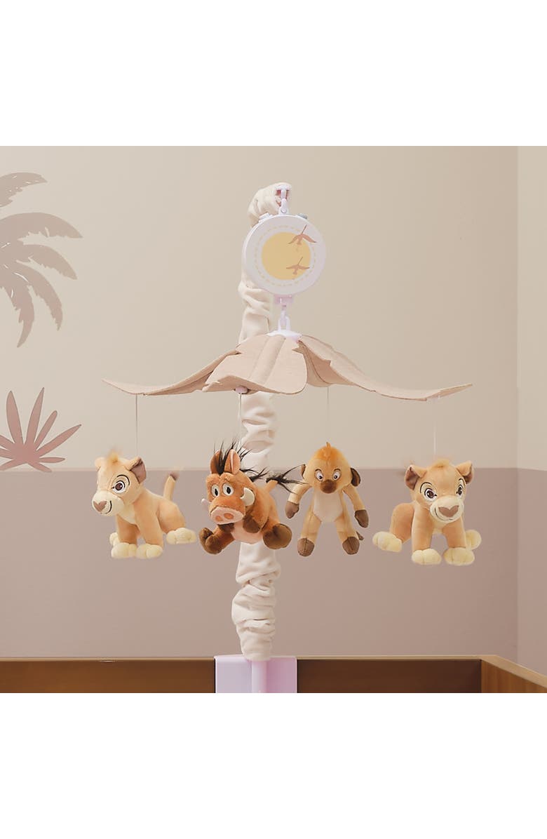 Lambs & Ivy Disney Baby Lion King Safari Musical Baby Crib Mobile Soother Toy, Alternate, color, Brown