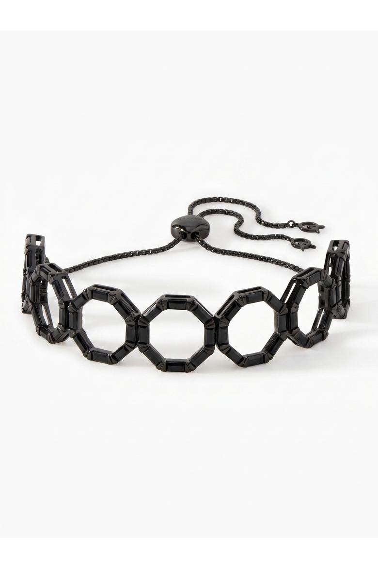 The Gabriella Bracelet, Main, color, Black/Black CZ