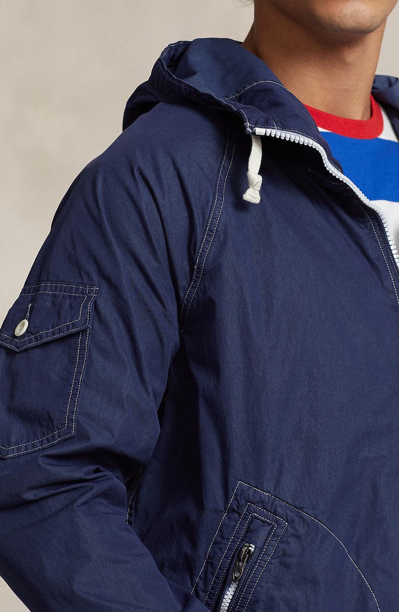 Polo Ralph Lauren Hooded Cotton Blend Jacket, Alternate, color, 