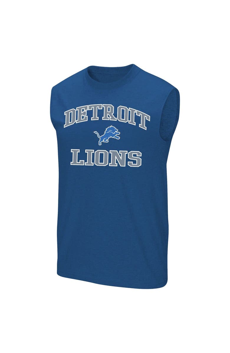 FANATICS Men's Fanatics Blue Detroit Lions Big & Tall Hart & Soul Muscle Tank Top, Main, color, Blue