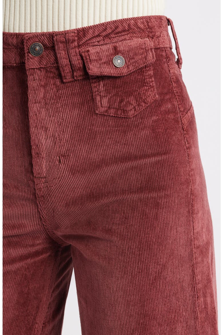 Kellee High Waist Wide Leg Corduroy Palazzo Pants, Alternate, color, BRICK WALL
