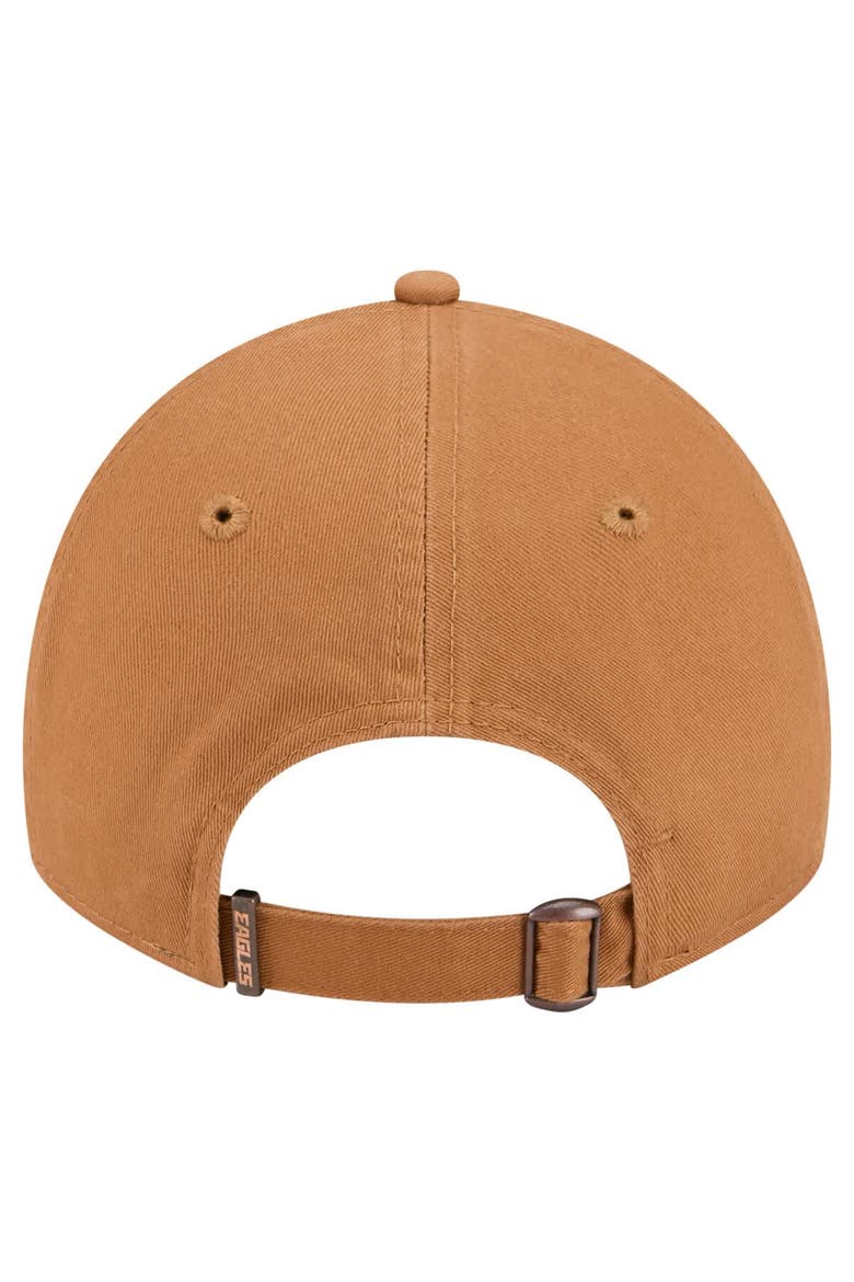 Men's New Era Brown Philadelphia Eagles  Stamp 9TWENTY Adjustable Hat, Alternate, color, Brown