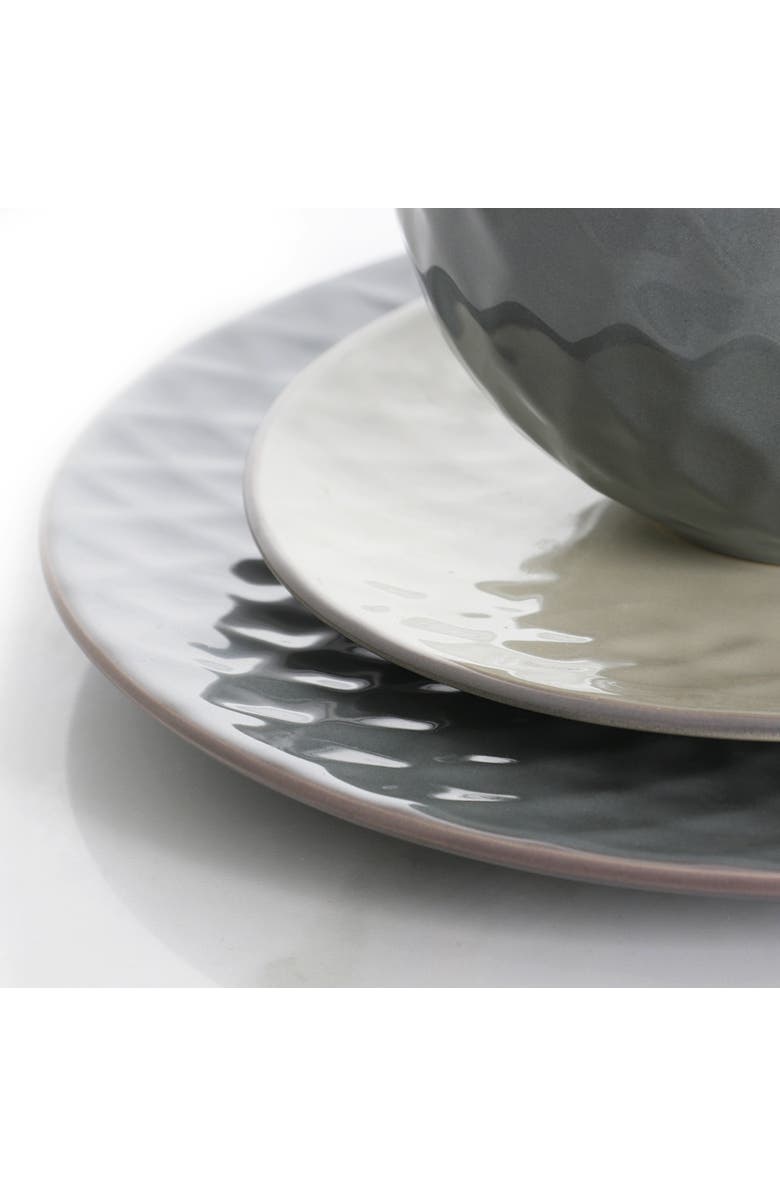 Elama Tahitian Pearl 16 Piece Stoneware Dinnerware Set, Alternate, color, White