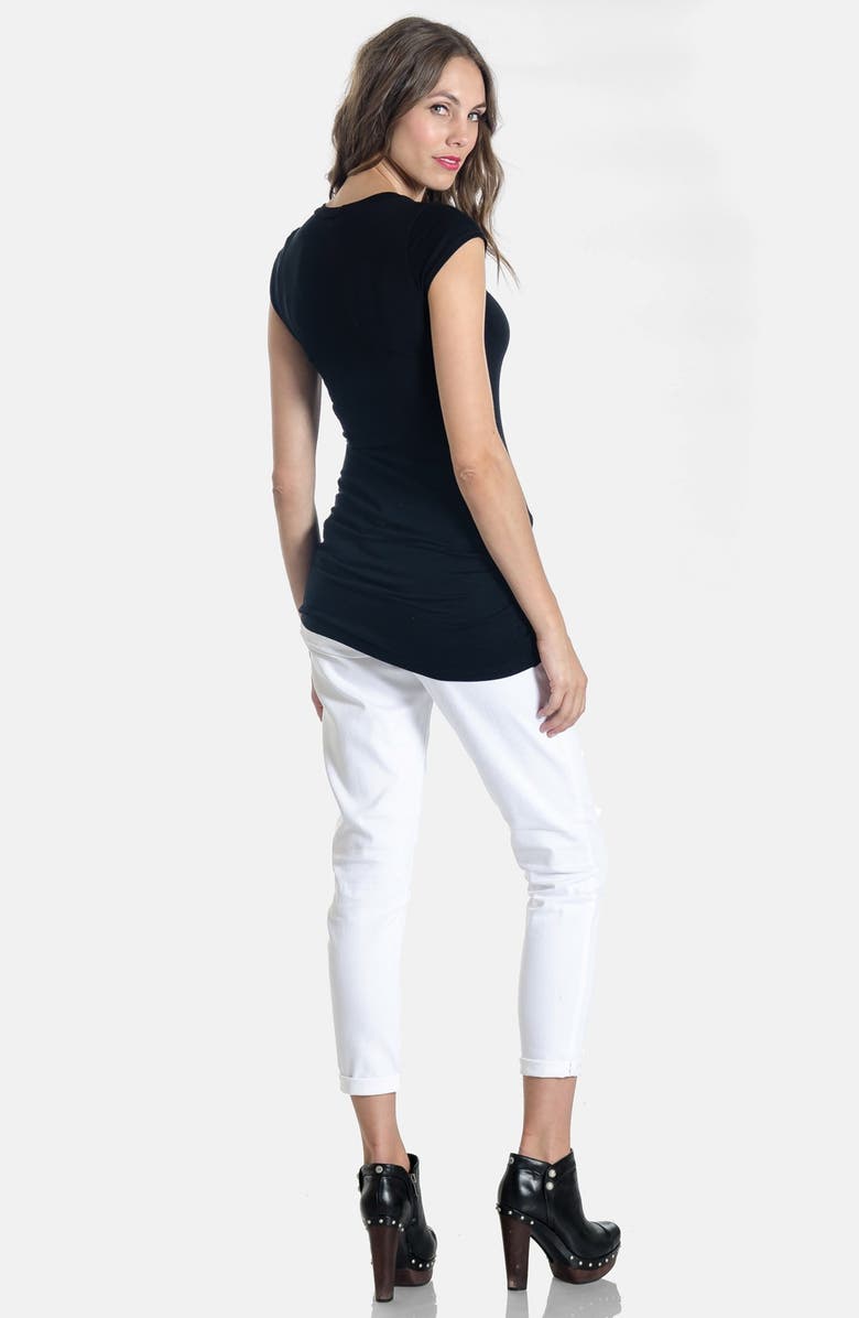 LILAC CLOTHING 'Frenchie - It's a Boy' Maternity Tee, Alternate, color, 