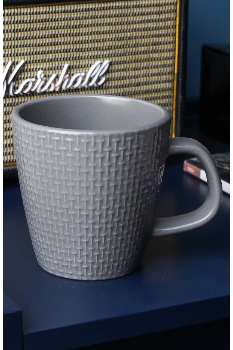 Olivia Stoneware 4-Piece Mug Set, Alternate, color, Gray