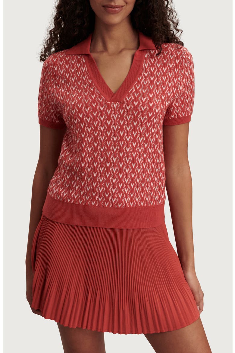 Ezrella Polo Sweater, Main, color, BAKED APPLE