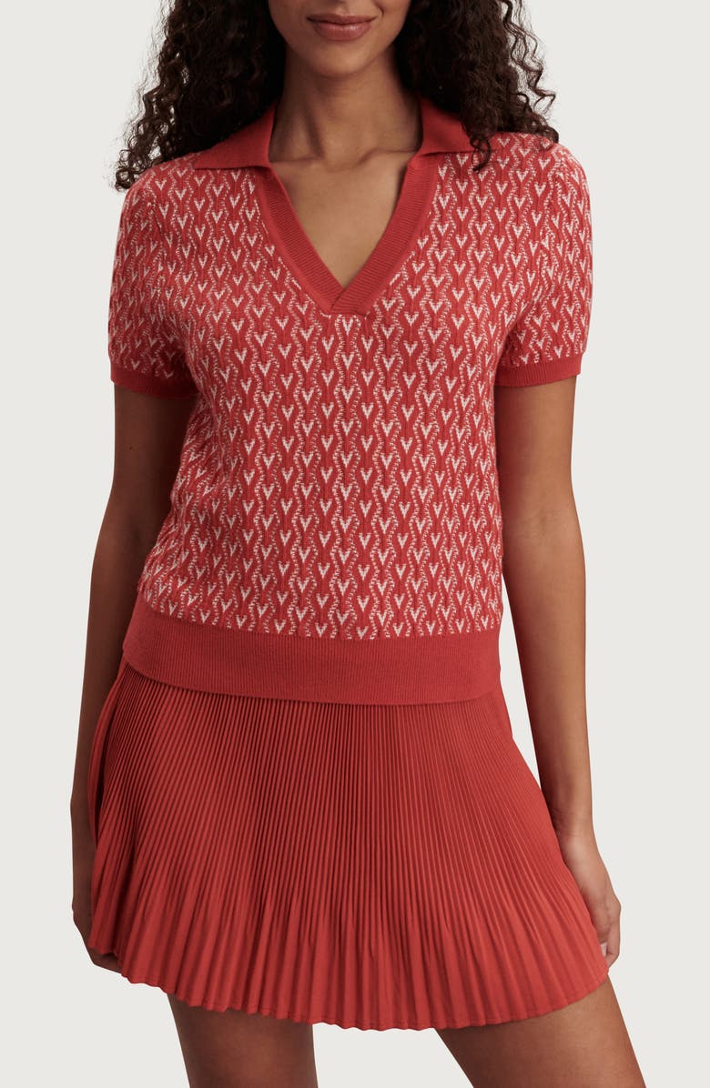 Varley Ezrella Polo Sweater, Main, color, Baked Apple