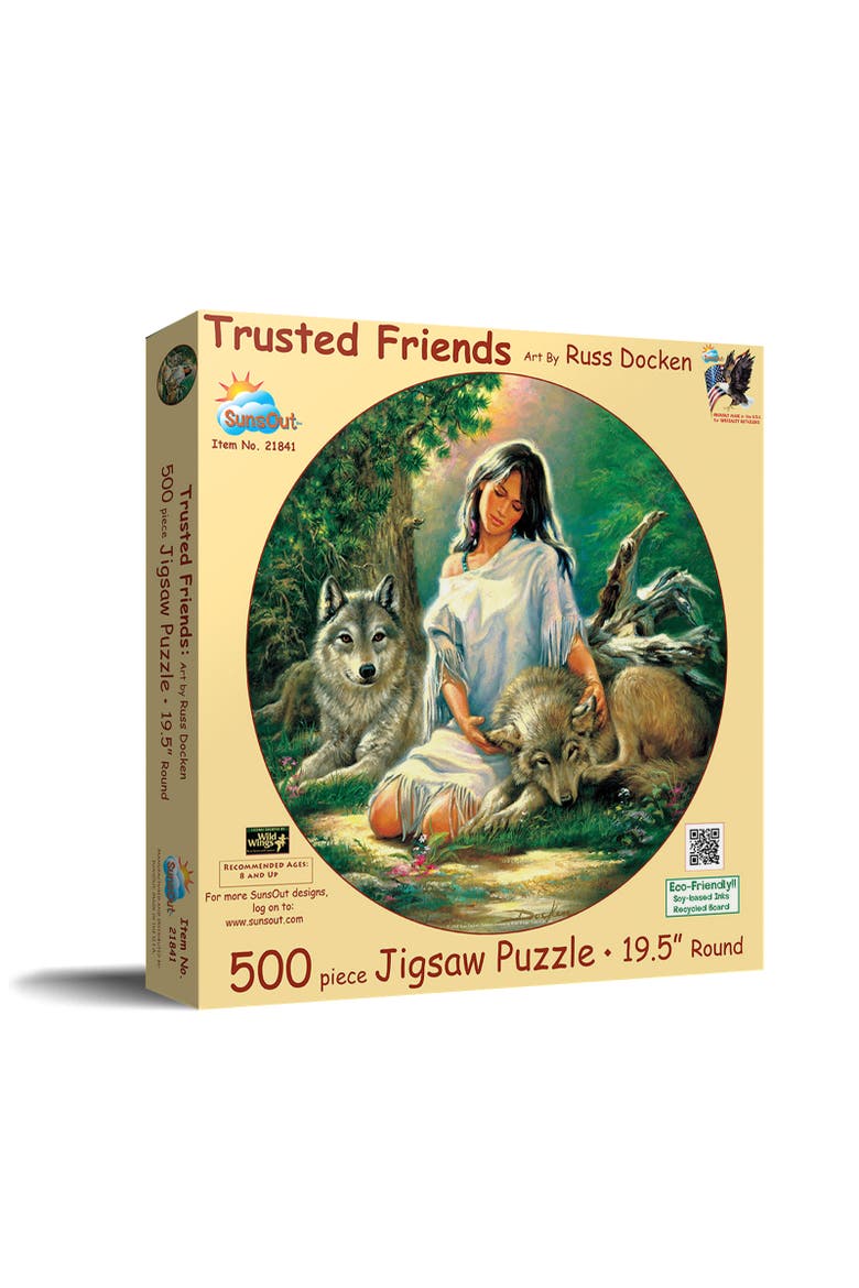 Trusted Friends 500 piece Jigsaw Puzzle for Adults Round, Main, color, Multicolor