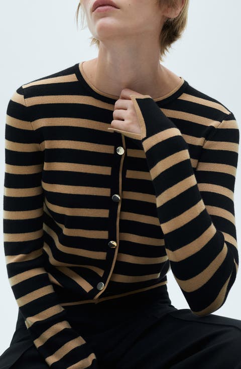 Contrast Trim Cardigan