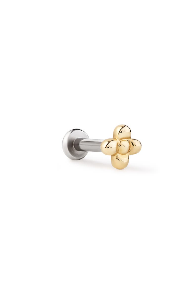 Solid Yellow Gold - Liora Flatback Single Stud, Main, color, Gold