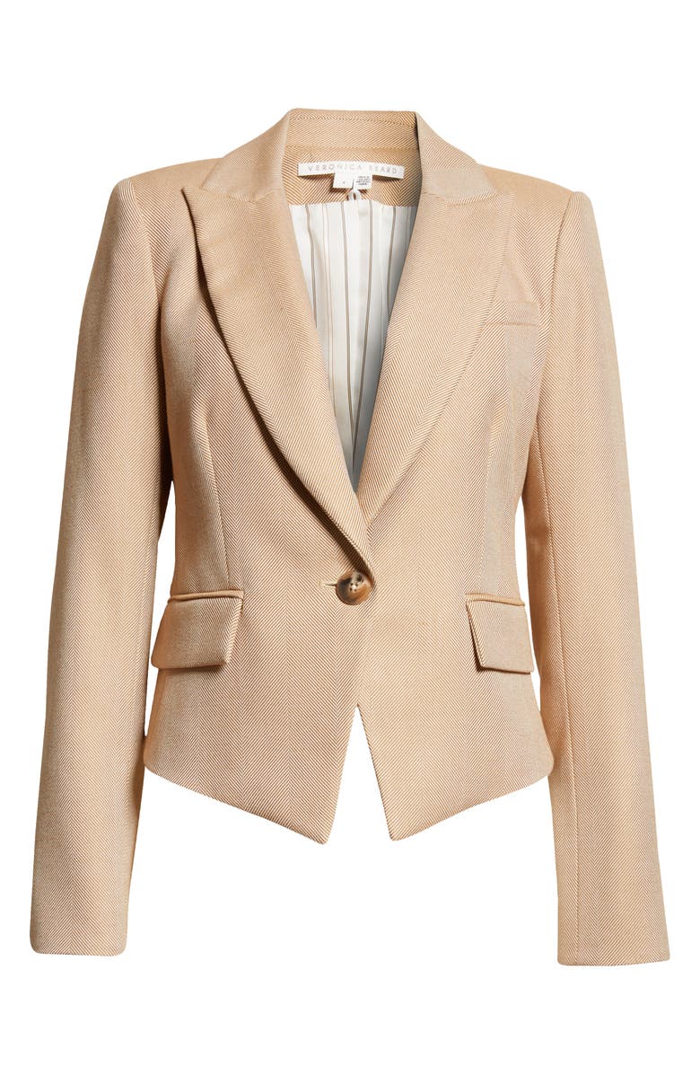 Veronica Beard Hosanna Herringbone Cutaway Dickey Jacket, Main, color,