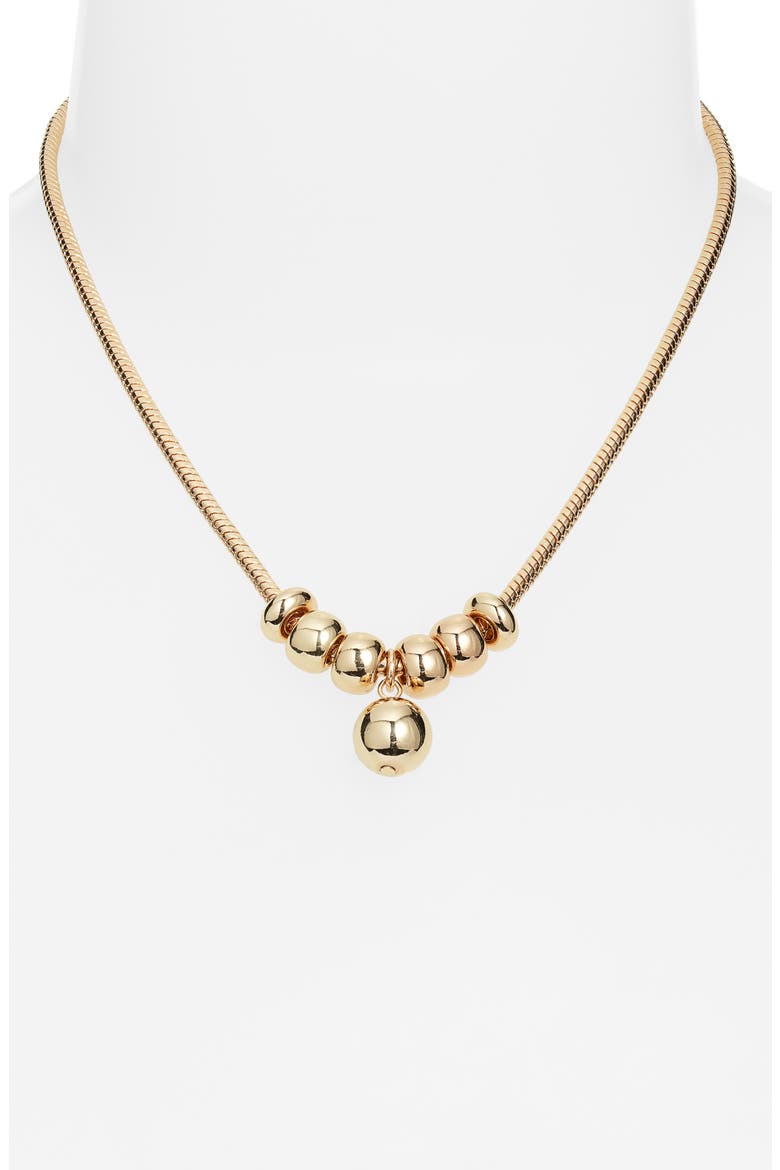 Beaded Orb Pendant Necklace, Alternate, color, GOLD