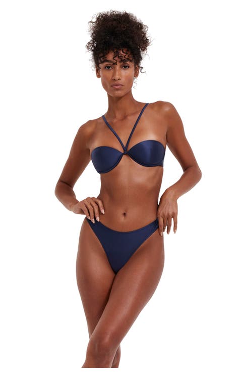 Satin Touch Molded Cups Halter Bikini Top