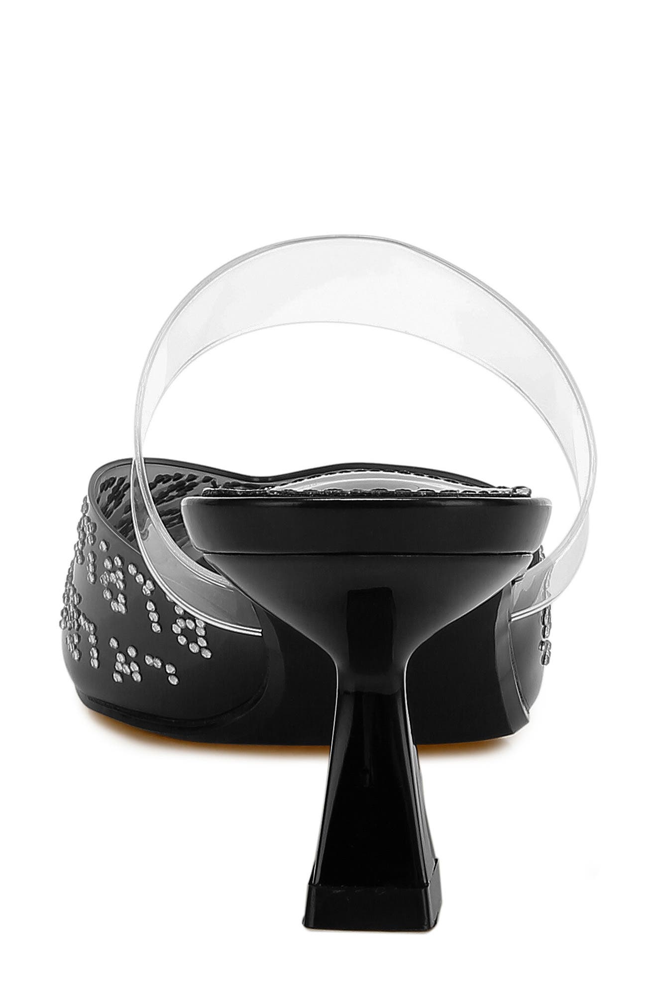 LONDON RAG Holin Rhinestone Logo Pointed Toe Pump, Alternate, color, Black