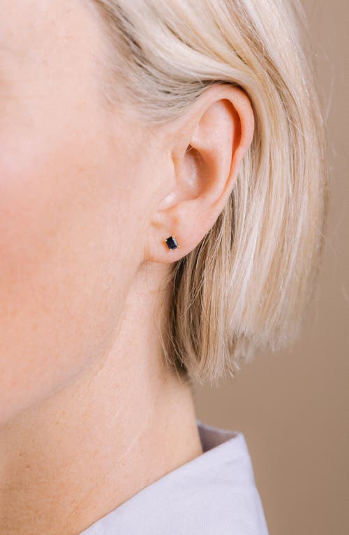 Zoë Chicco 14k Gold Emerald Cut Stud Earrings In Gold