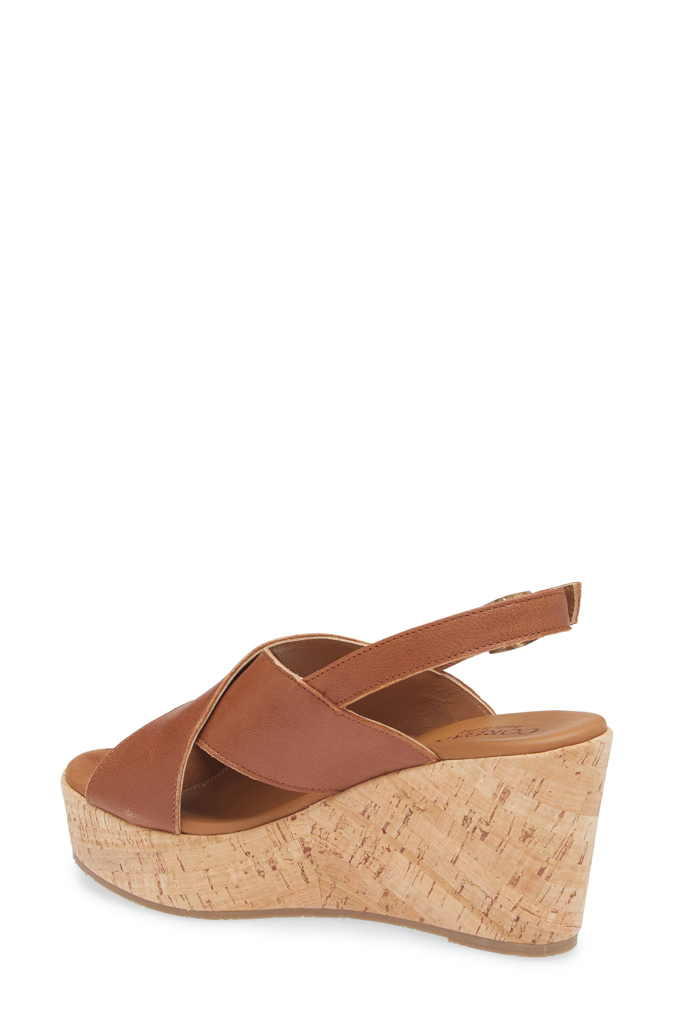 Cordani Dovi Slingback Platform Wedge Sandal, Alternate, color, Cuoio Leather