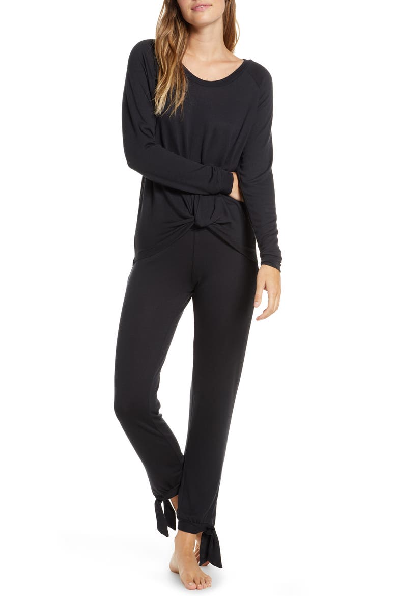 Fallon Long Pajamas, Main, color, BLACK