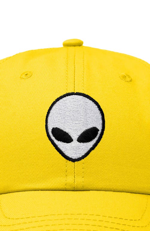Dalix Alien Embroidered Classic Dad Cap In Gold