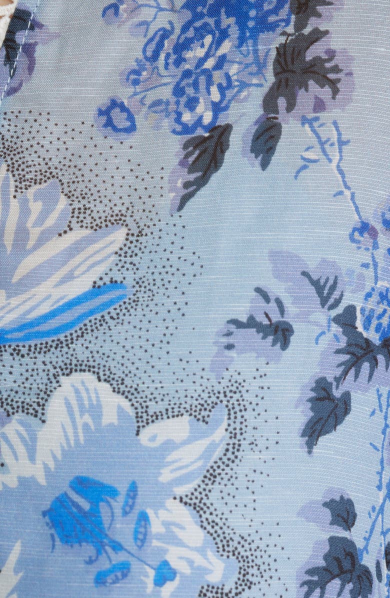 KOBI HALPERIN Beli Tie Waist Long Sleeve Dress, Alternate, color, Powder Blue Multi