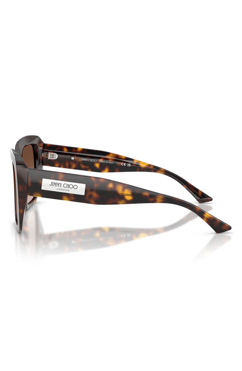 Jimmy Choo 54mm Gradient Square Sunglasses, Alternate, color, Havana / Brown Gradient