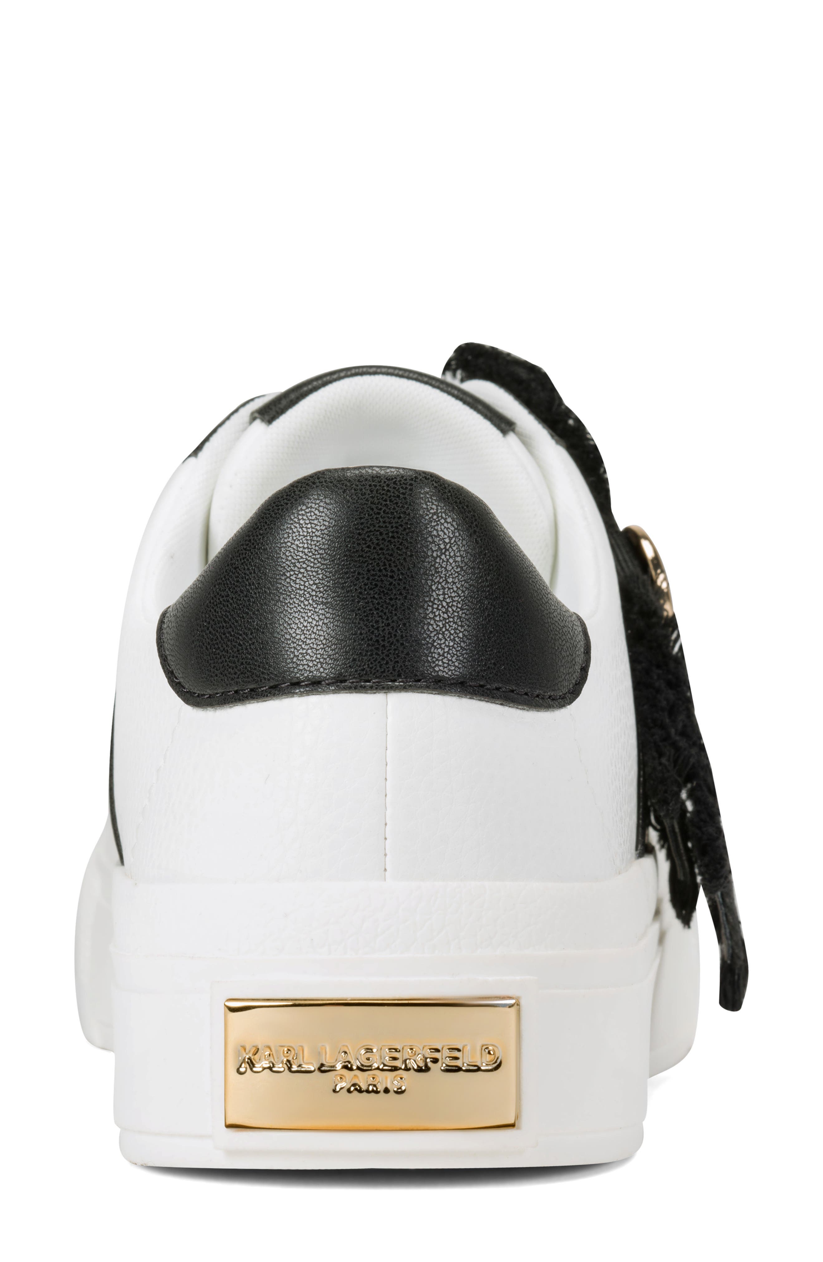 KARL LAGERFELD PARIS Greysen Platform Sneaker, Alternate, color, Bright White/ Black