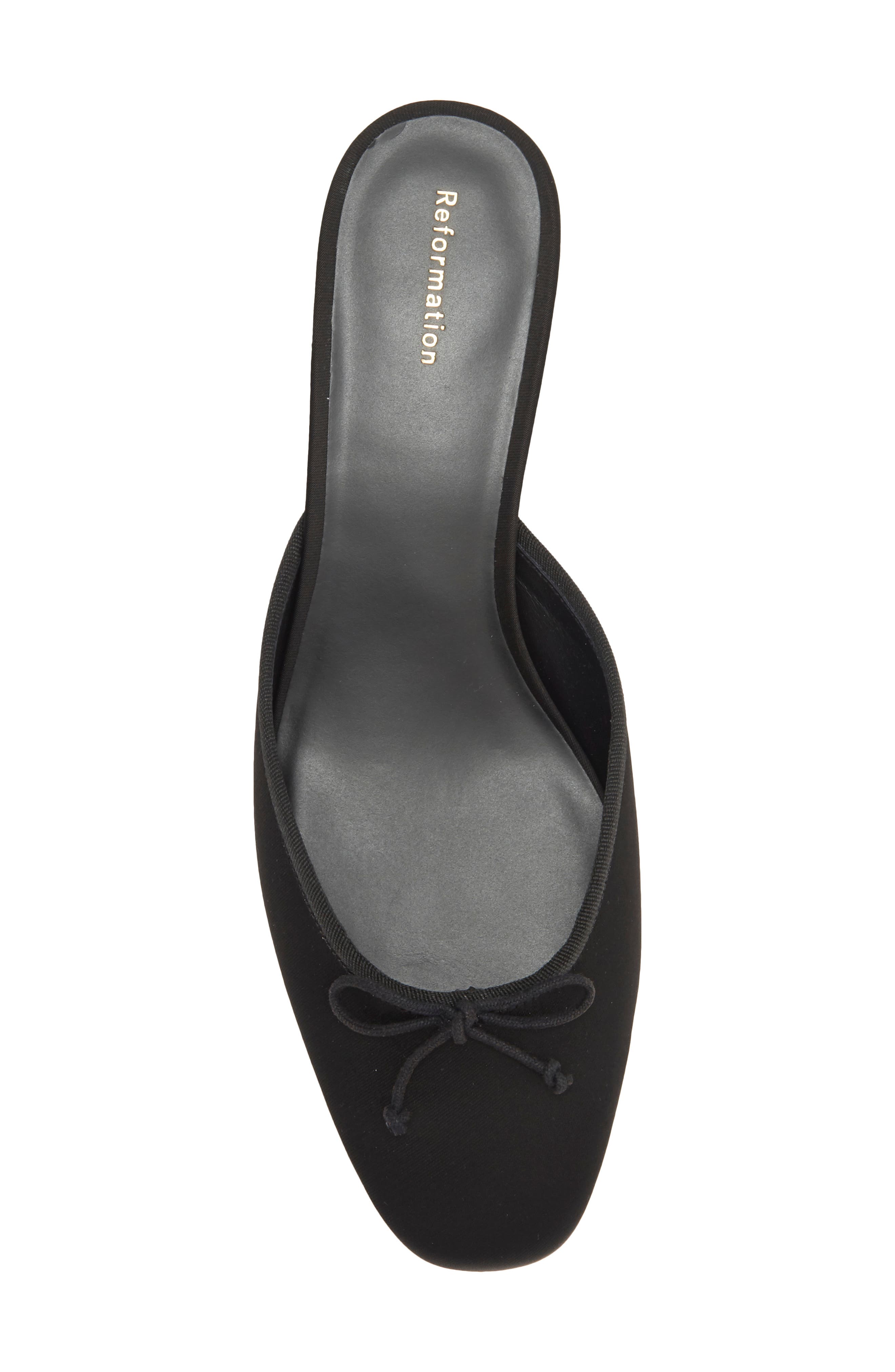 Tilda Wedge Heel Mule, Alternate, color, BLACK SATIN