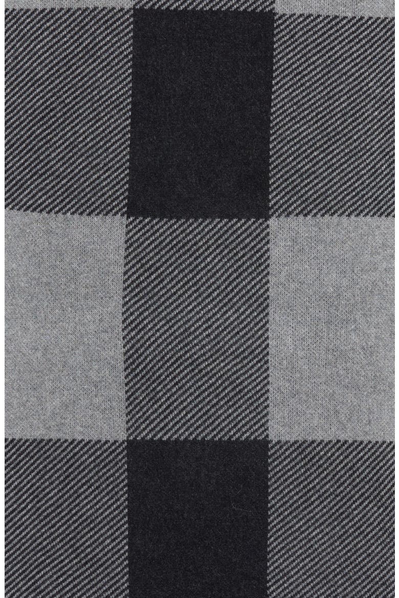 Buffalo Check Cashmere Scarf, Alternate, color, GREY MEDIUM HEATHER COMBO