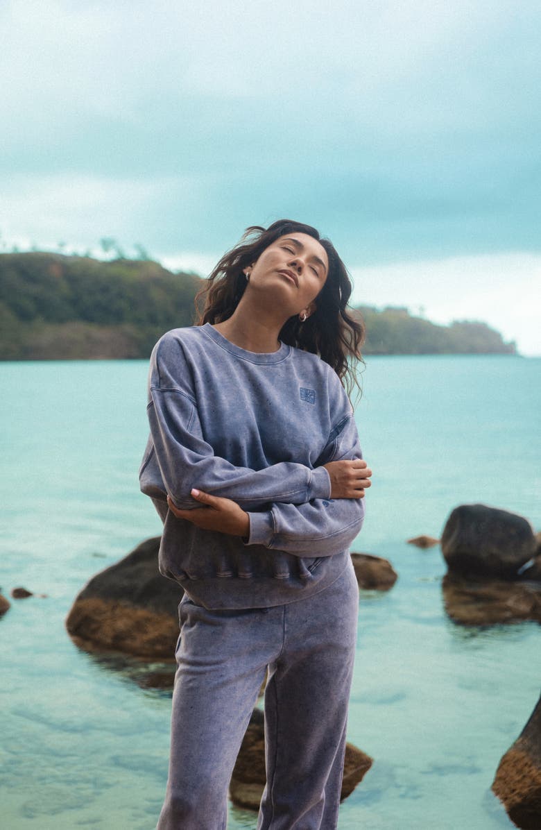 Billabong Kendal Saltwashed Fleece Sweatshirt, Alternate, color, Stone Blue