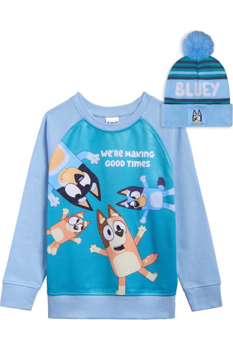 2-Piece Fleece Sweatshirt and Hat Set
