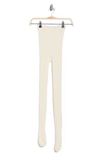 Nordstrom Rack Rib Sweater Tights In White