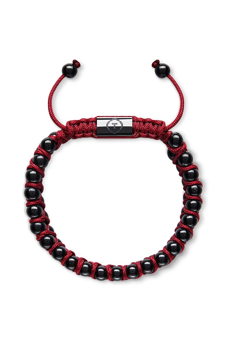 Good Luck Beaded Bracelet, Main, color, Black