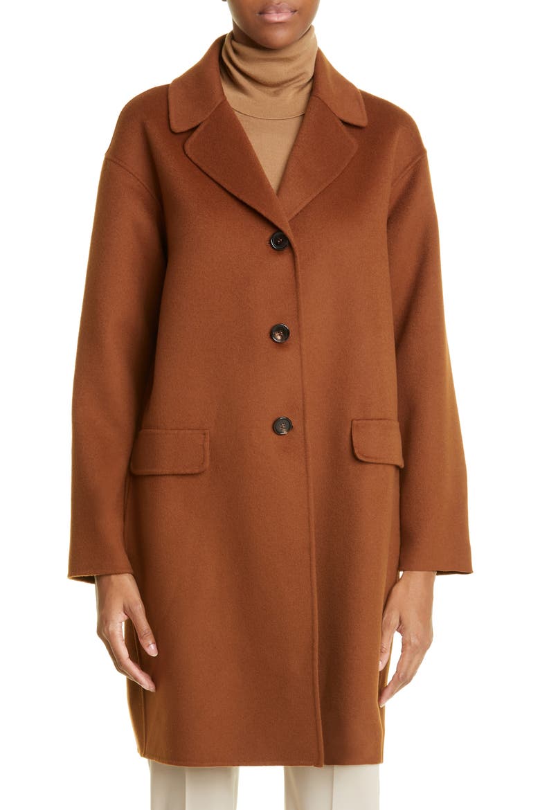 Priamo Virgin Wool Coat, Main, color, BROWN