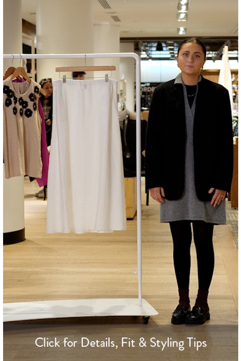 A-Line Organic Linen Midi Skirt video