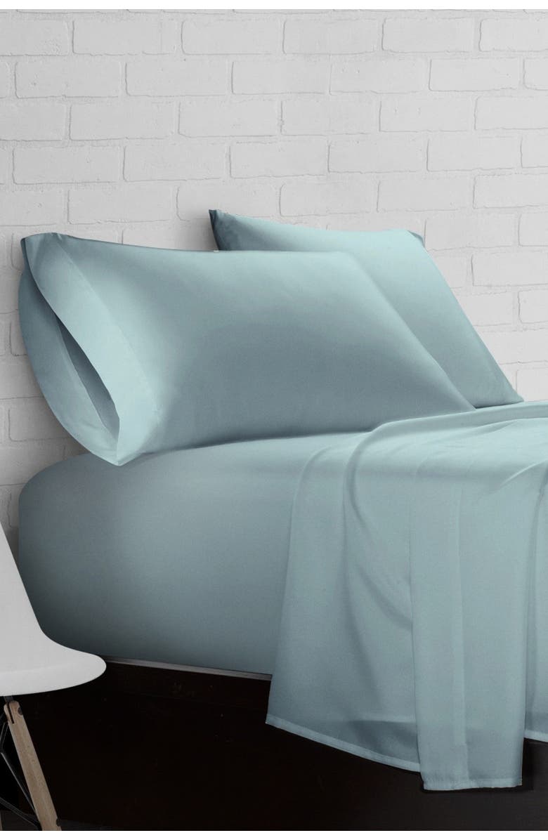 ELLA JAYNE HOME Super Soft Triple Brushed Microfiber Sheet Set - Aqua, Alternate, color,