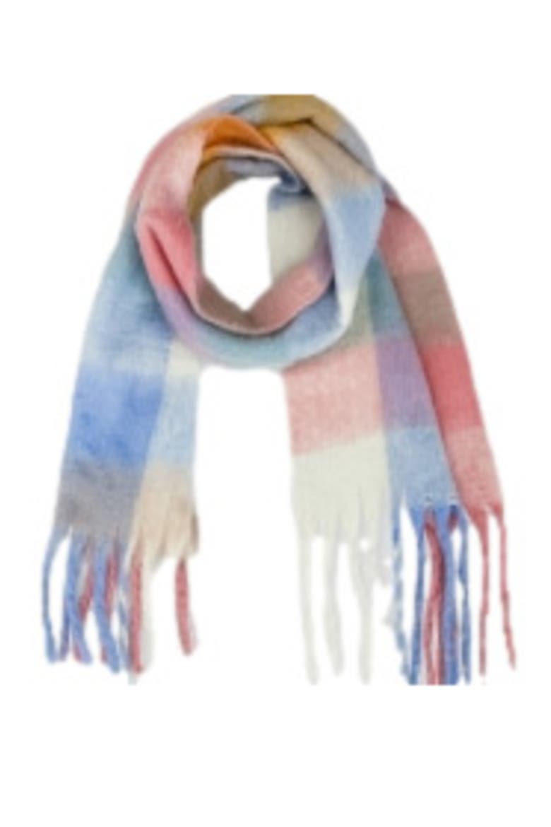 Vail Checkered Scarf, Main, color, Pink