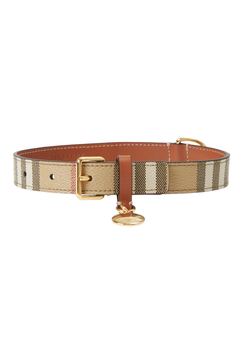 Check Dog Collar, Main, color, V CHECK/ BRIAR BROWN