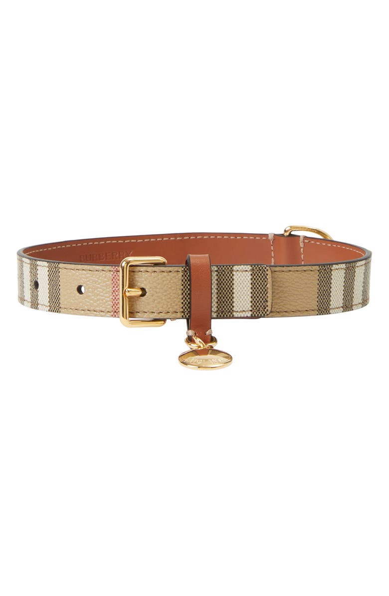 Burberry Check Dog Collar, Main, color, 