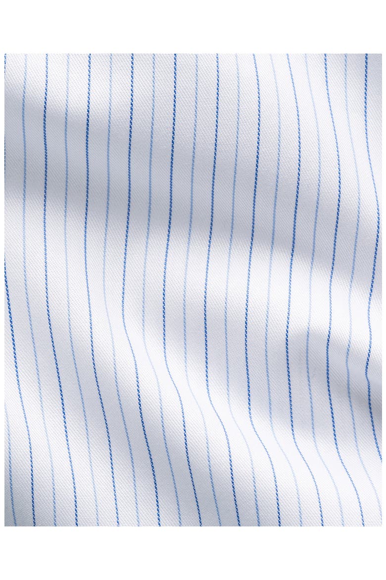 Slim Fit Striped Cotton Dress Shirt, Alternate, color, LIGHT BLUE