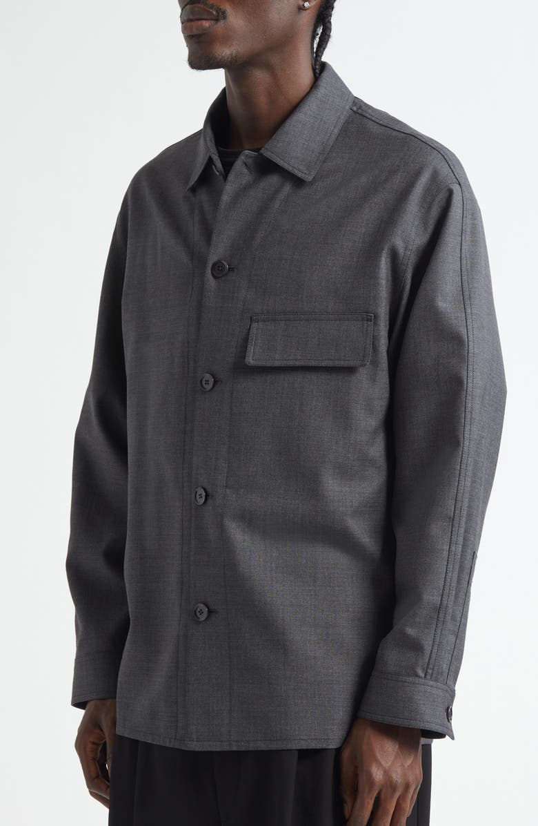 Lemaire Light Tailored Wool Overshirt, Alternate, color,
