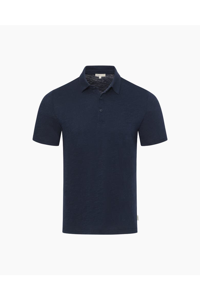 Slub Short Sleeve Polo, Alternate, color, VINTAGE INDIGO