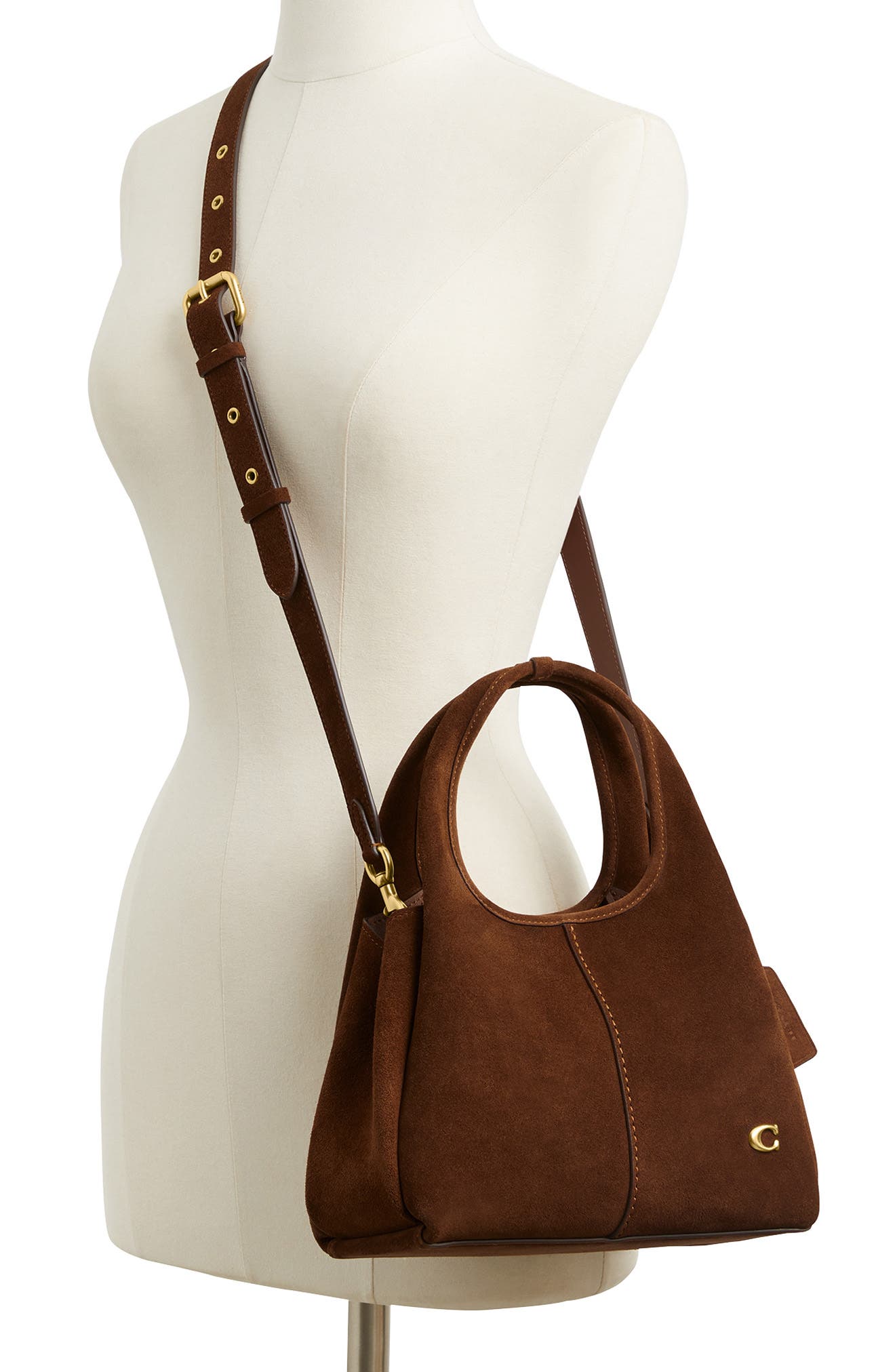 COACH Lana Suede Shoulder Bag, Alternate, color, 