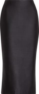 Brandon Maxwell The Mercer Bonded Virgin Wool & Silk Pencil Skirt