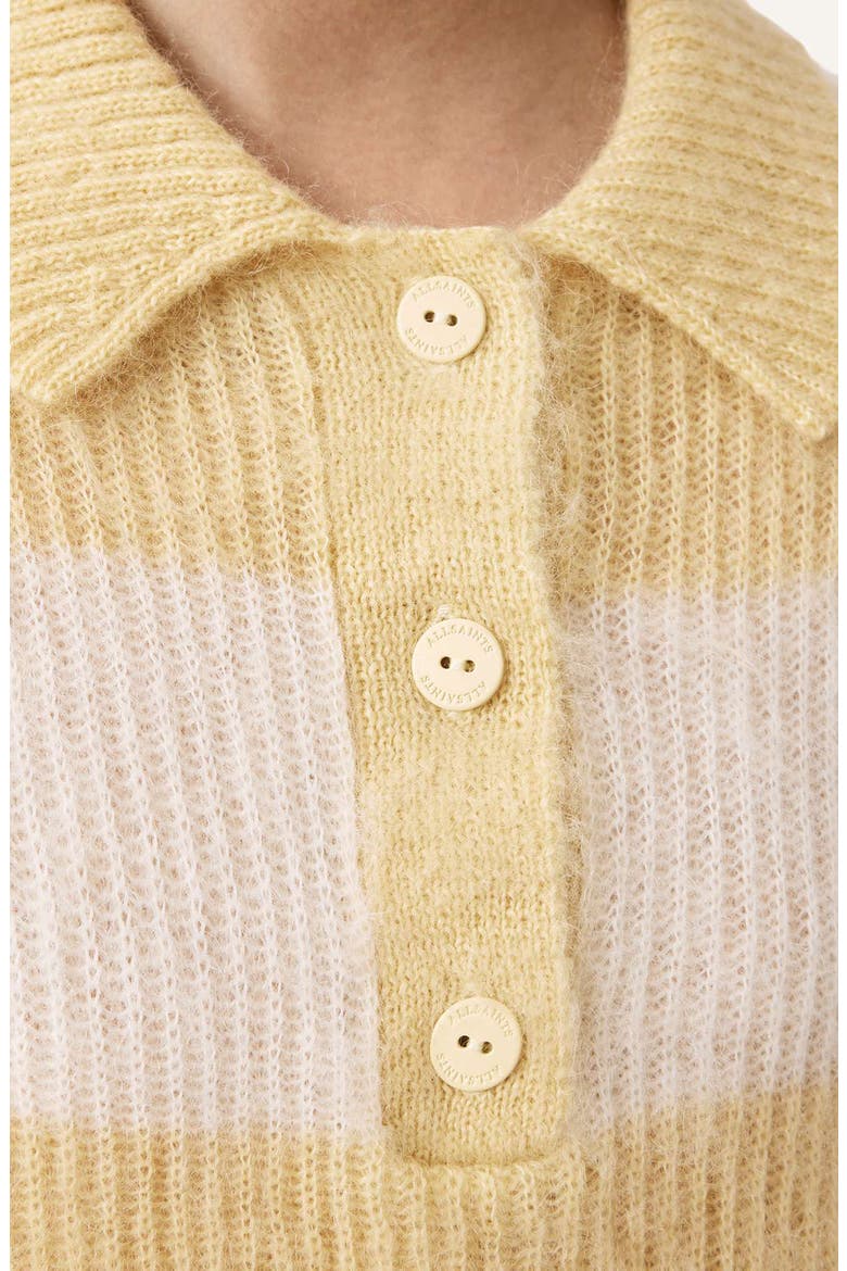 Clem Polo Sweater, Alternate, color, HAY YELLOW/ WHITE