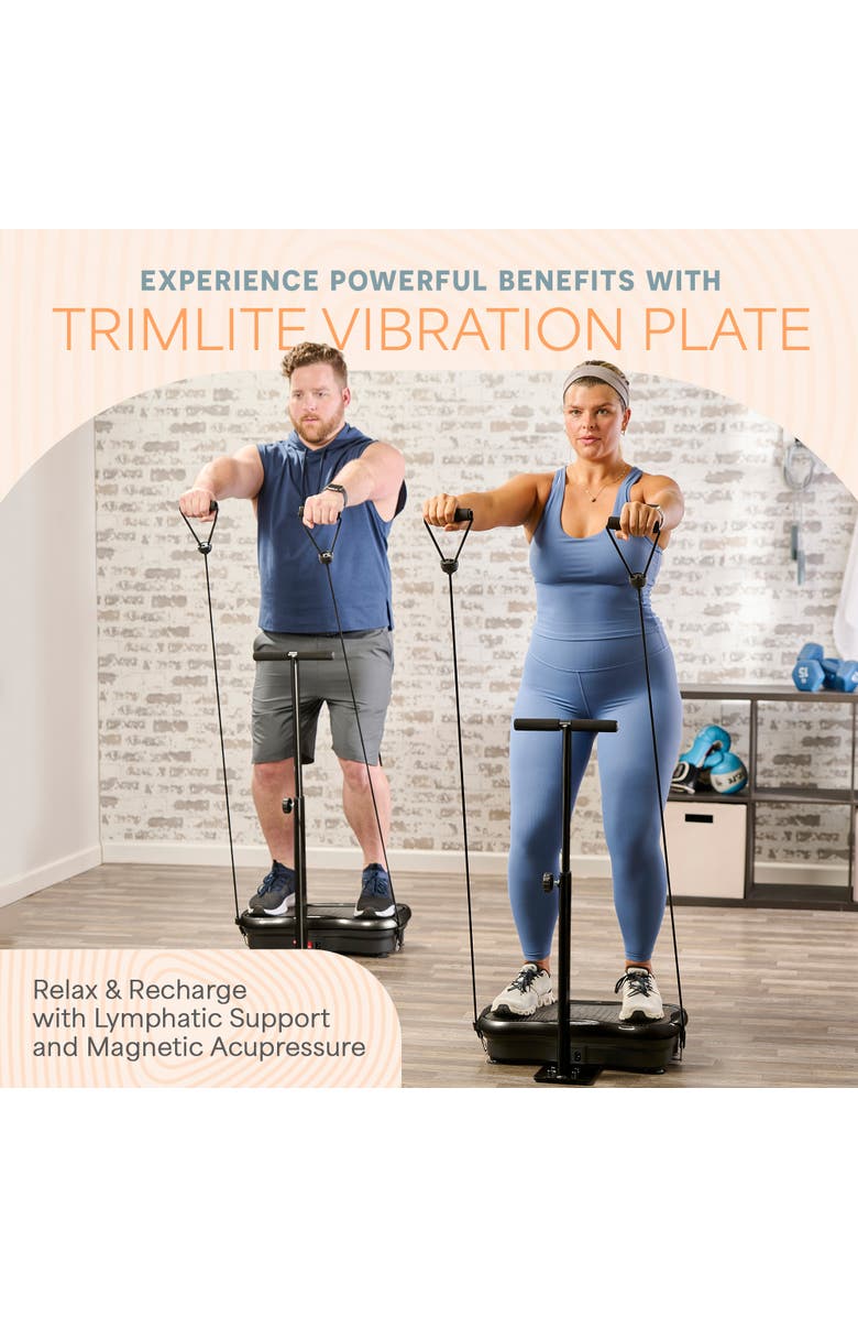 Lifepro TrimLite Vibration Plate Exercise Machine with Handlebars for Full Body Fitness, Alternate, color, 